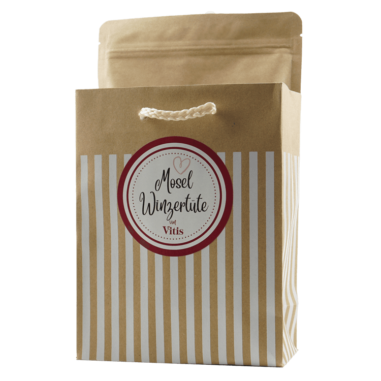 Die Mosel Winzertüte der Vitis Traubenkern GmbH.