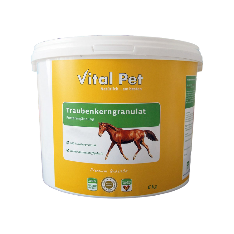 Vital Pet Traubenkerngranulat für Pferde | 6kg | Art.-Nr. 301