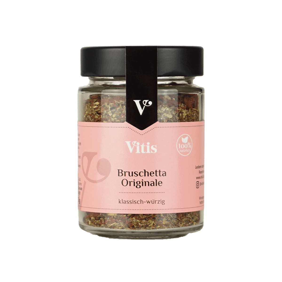 Ein Glas Bruschetta Originale Gewürzmischung von Vitis24.