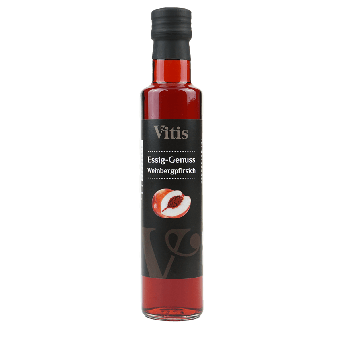 Eine Flasche Essig Genuss Weinbergpfirsich von Vitis24.