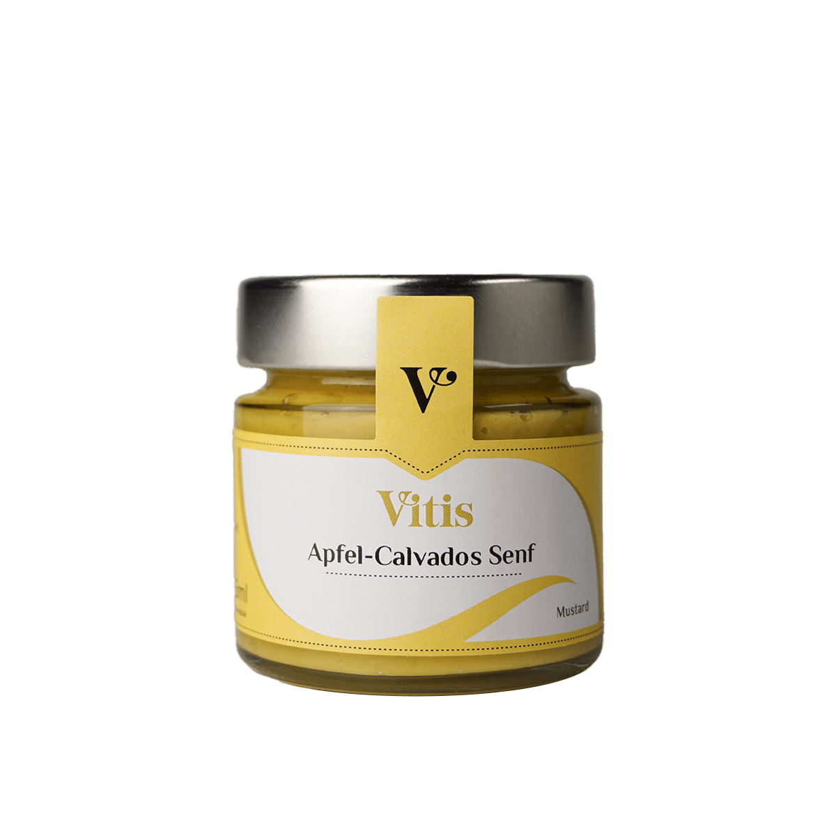 Ein Glas Apfel Calvados Senf der Firma Vitis Traubenkern GmbH