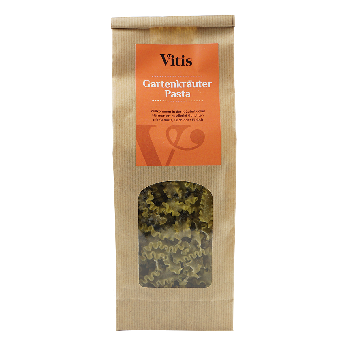 eine Packung Gartenkräuter Pasta der Firma Vitis