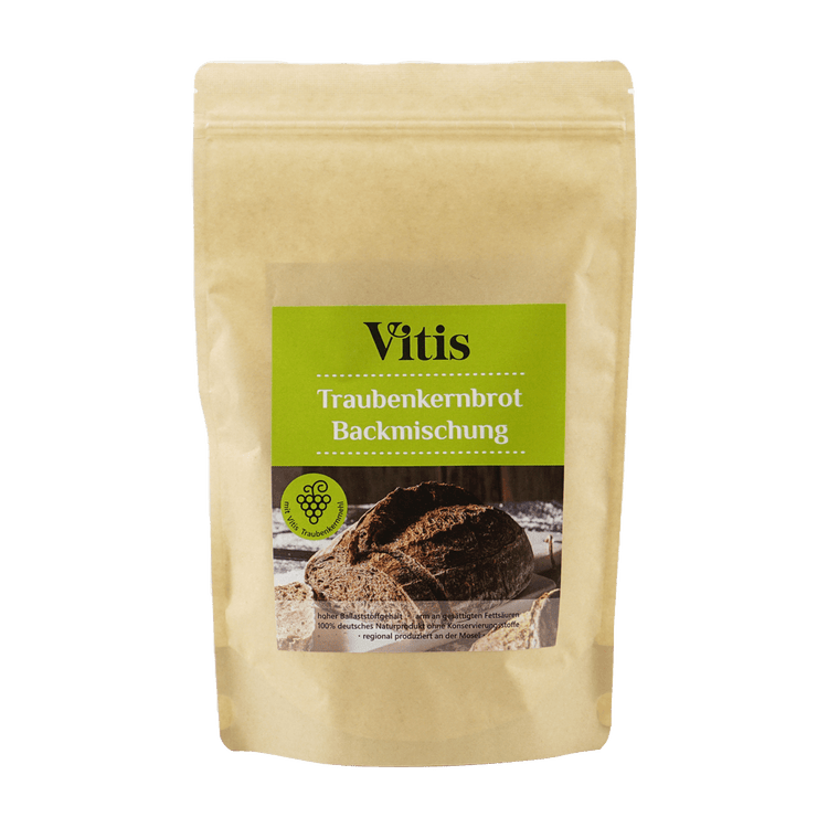 Eine Packung 500g Traubenkernbrot Backmischung von Vitis24.