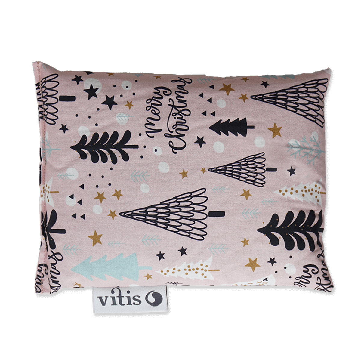 Ein Traubenkernkissen mit weihnachtlichem Motiv von Vitis24.