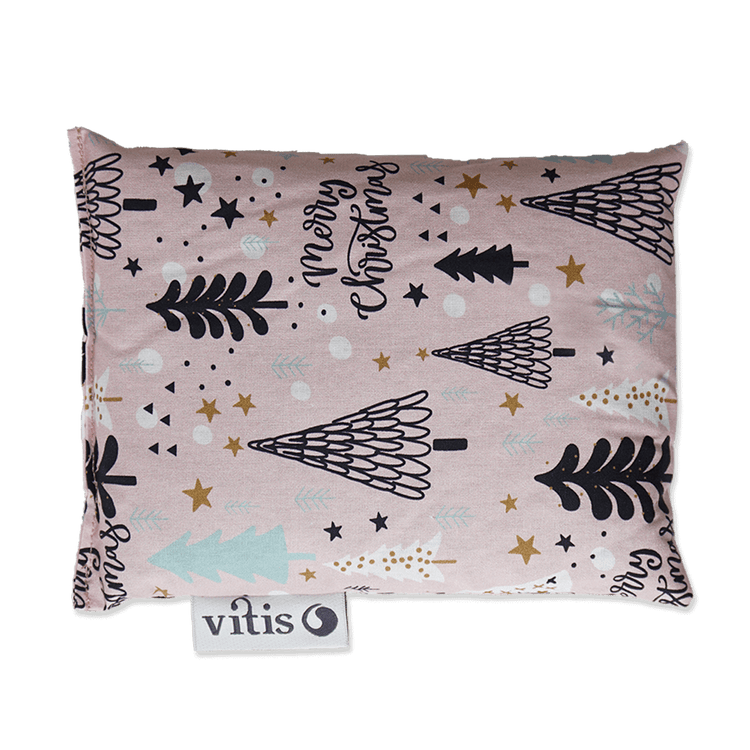 Ein Traubenkernkissen mit weihnachtlichem Motiv von Vitis24.