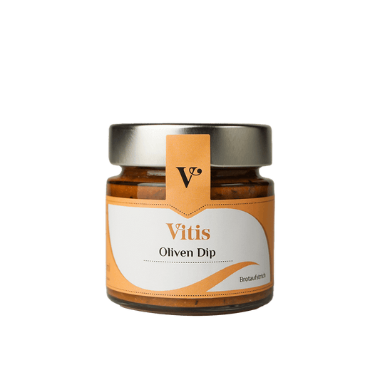 Ein Glas 115ml Oliven Dip von Vitis24.
