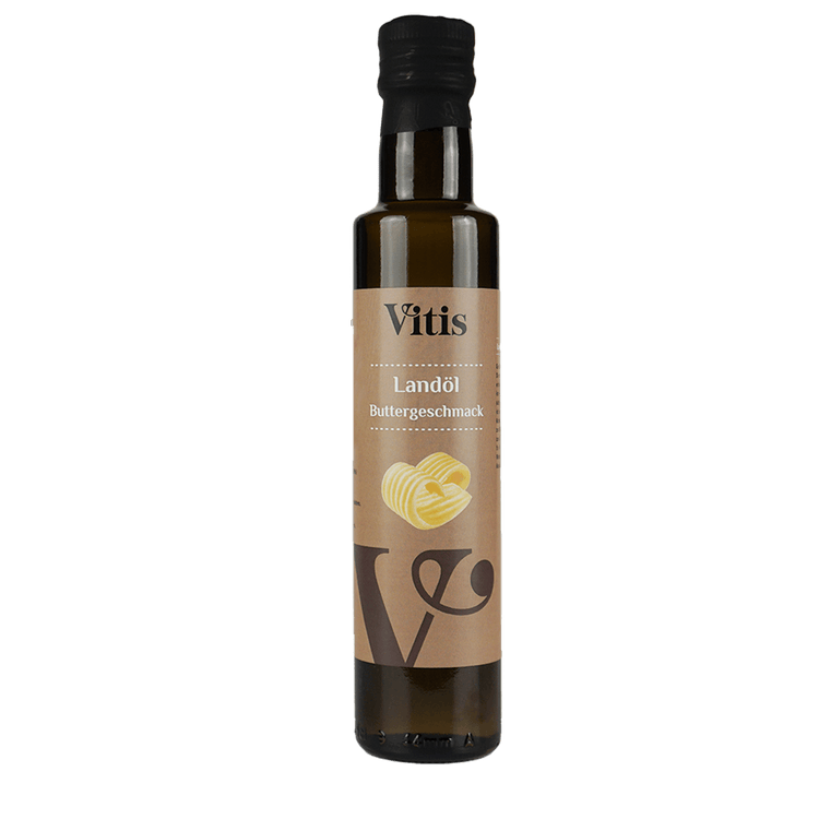 Eine Flasche Landöl mit Buttergeschmack von Vitis24.
