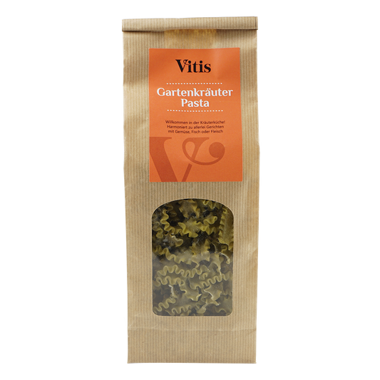 eine Packung Gartenkräuter Pasta der Firma Vitis