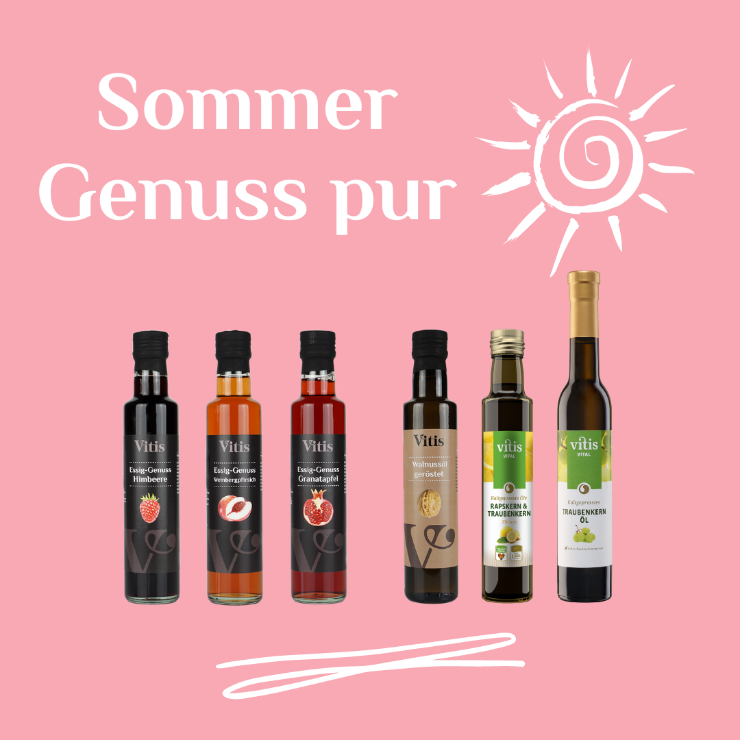 Traubenkernöle und Feinkostessige als Sommerset von Vitis24
